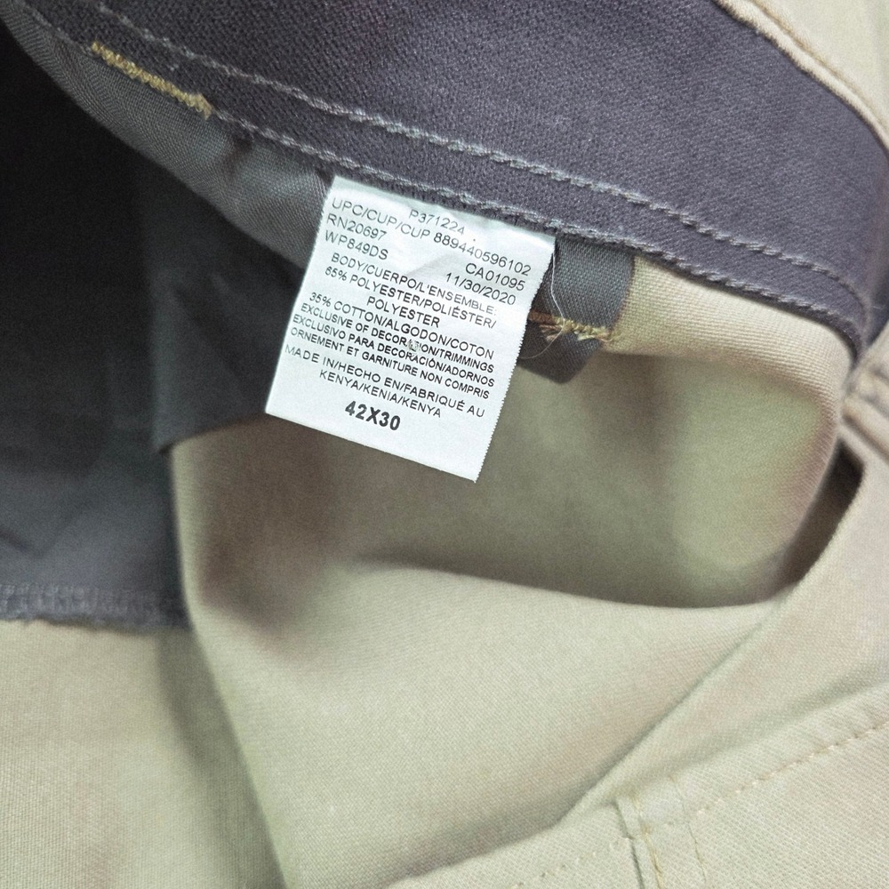 Dickies Flex Mens Cargo Pants 42x30 Khaki Tan Straight Leg Work Trousers WP849DS - Picture 6 of 8